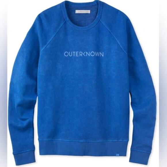 Outerknown Blue Crew Neck Logo Sweatshirt Size L - Picture 1 of 7